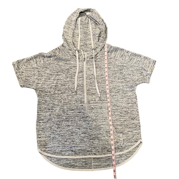 Athleta Heather Grey Short Sleeve Pullover Hoodie M - Picture 12 of 15